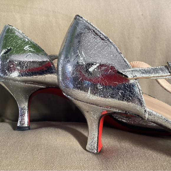 Christian Louboutin Silver Shoes 9/10 - Picture 5 of 9